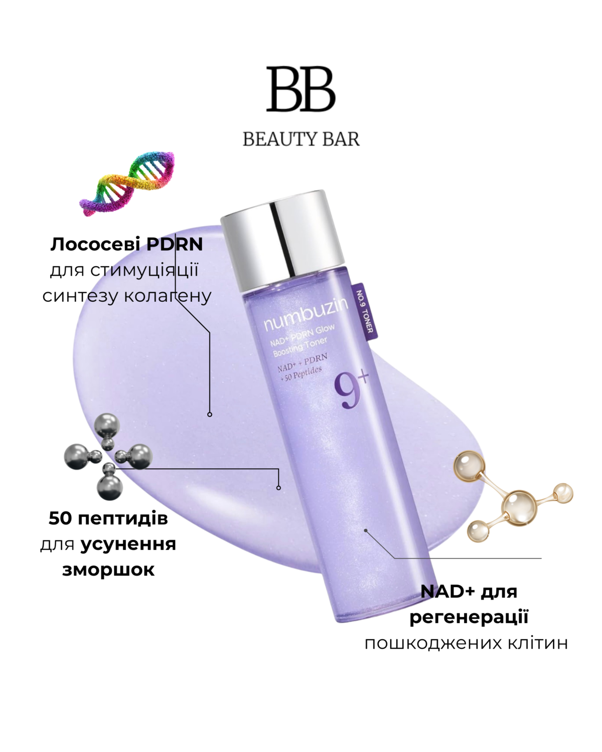 numbuzin-no-9-nad-pdrn-glow-boosting-toner-glass-skin numbuzin-toner-z-pdrn-nad-ta-peptydamy-dlya-syayannya-info